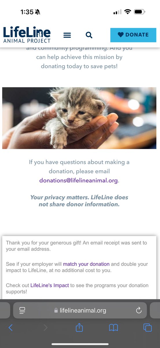 Ok Greed3 family.  Just made a donation to Lifeline Animal.  Let’s show Dave what Greed3 is about.  I’m posting the message I wrote on the donation.  I did mention Greed3 community 
#Greed3

lifelineanimal.org/donate-today/