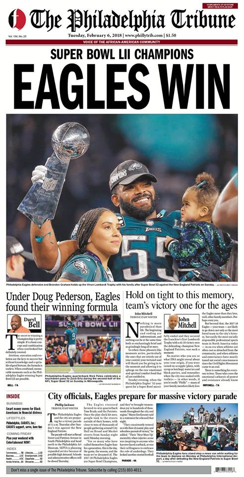 Philadelphia Tribune (@phillytrib) on Twitter photo Congratulations to Brandon Graham on his retirement and 15 incredible years with the Super Bowl Champion Philadelphia Eagles!  #FlyEaglesFly  Click page for full image. Congratulations to Brandon Graham on his retirement and 15 incredible years with the Super Bowl Champion Philadelphia Eagles!  #FlyEaglesFly  Click page for full image.