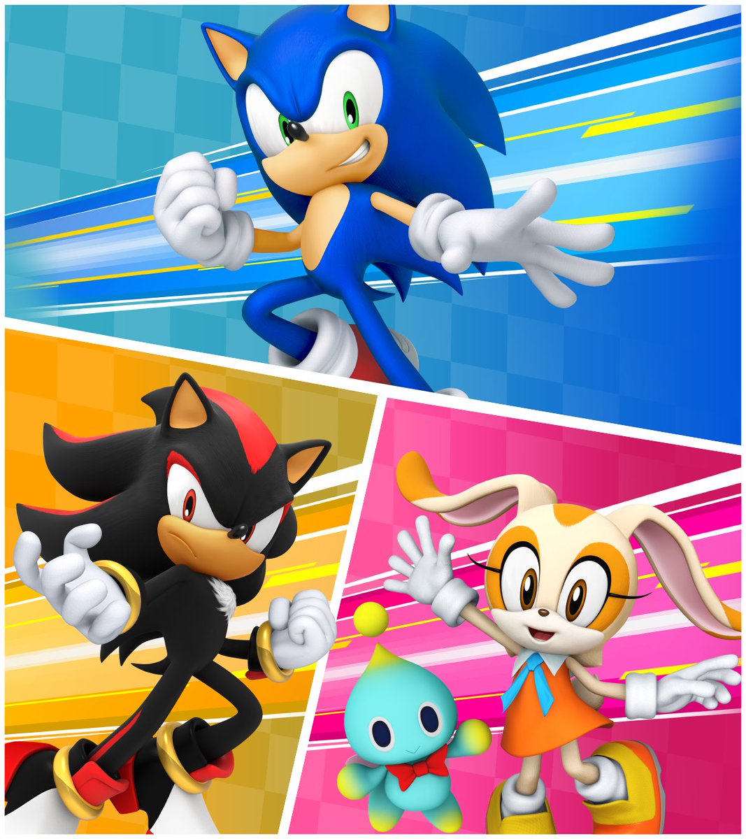 RaceCrossWorlds's tweet photo. Results from our Closed Network Test are in! The most popular characters were:
🥇 Sonic
🥈 Shadow
🥉 Cream &amp; Cheese

Will you stick with your main, or find another character to sit in your driver's seat when the game launches? https://t.co/a4z7zBv569
