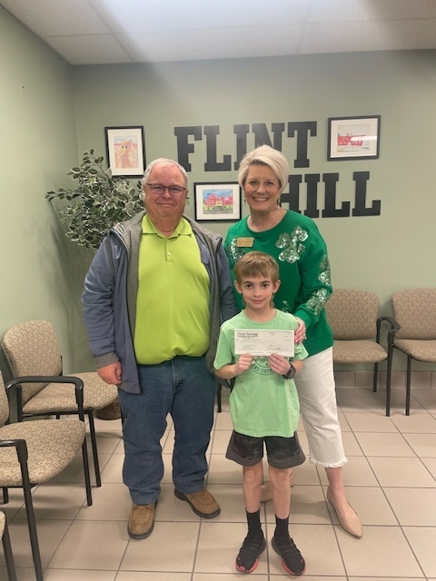 ZumFlintHill's tweet photo. A big THANK YOU to Truck Centers for their generous donation to our Firebird Dash!  Benton's grandpa was kind to deliver the check in person #thankyou #communitymatters https://t.co/Go9lwJWndV