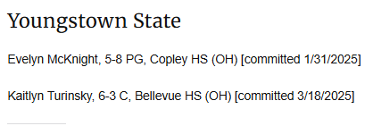 2026 WBB prospect Kaitlyn Turinsky, 6-3 C, Bellevue HS (OH), has announced her commitment to Youngstown State wbbblog.com/2026-womens-ba…