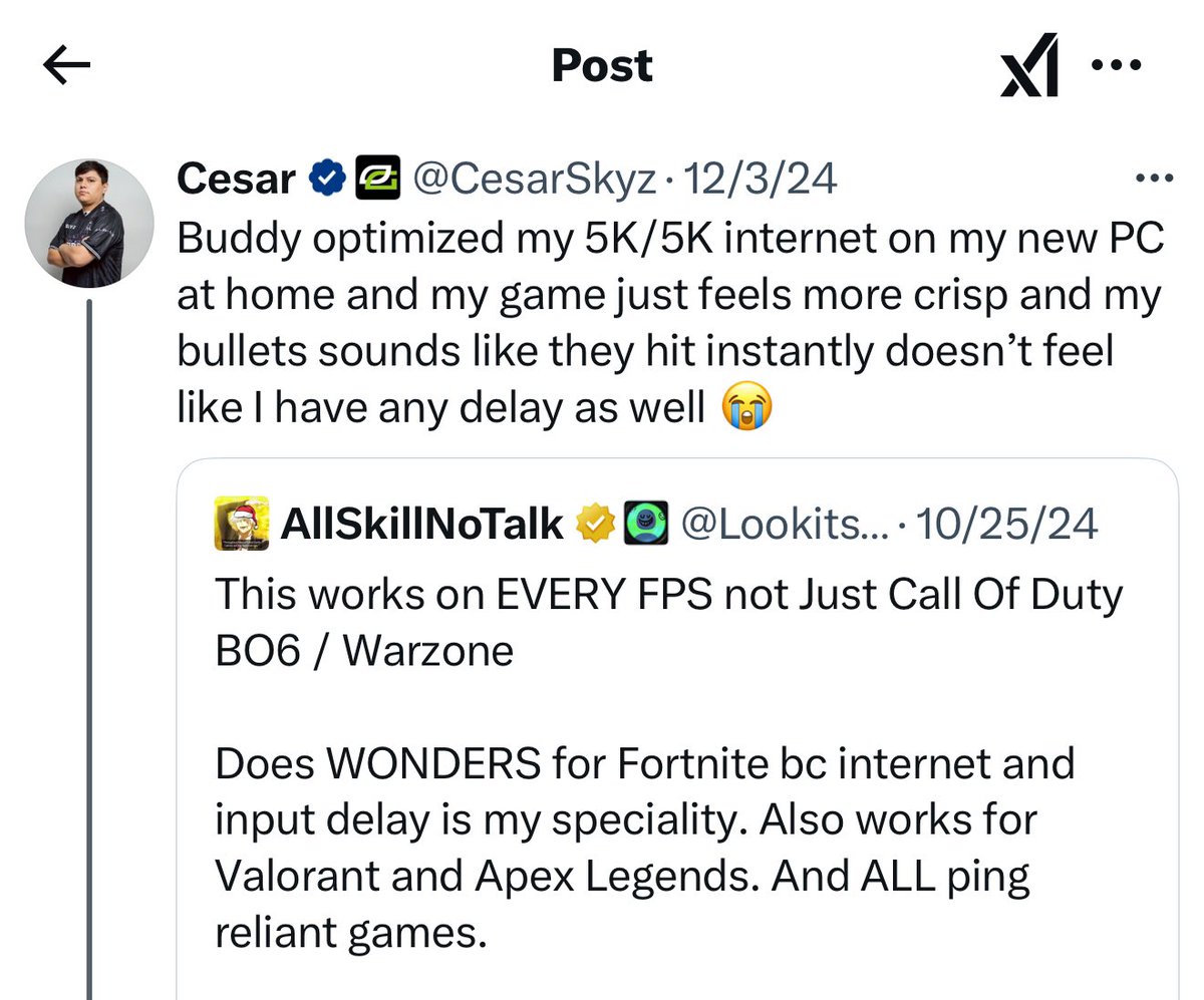 RonnieInteL's tweet image. I never vouch for anyone, but I’ve never been disappointed by allskill and when I ask pro’s who’s legit everyone always says only trust allskill. He&apos;s helped me out plenty of times 

If you need a PC or internet Opti only go to him.