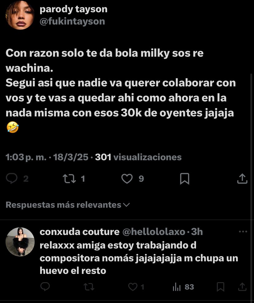 “Relaxxx amiga y me bloquea”
Pufff como se nota q no tenes amigas amorr