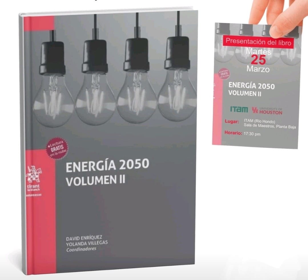 Tenemos nuevo libro y lo vamos a presentar el 25 de marzo en el ⁦<a href="/ITAM_mx/">ITAM</a>⁩. Escribí sobre electromovilidad. Gran coordinación de Yolanda Villegas y David Enríquez.