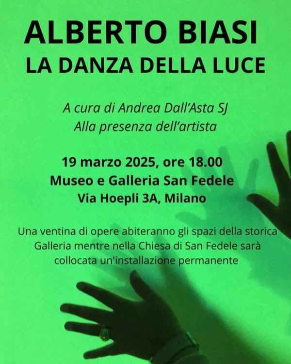 A mercoledì 19, ore 18, con Alberto Biasi, a San Fedele!