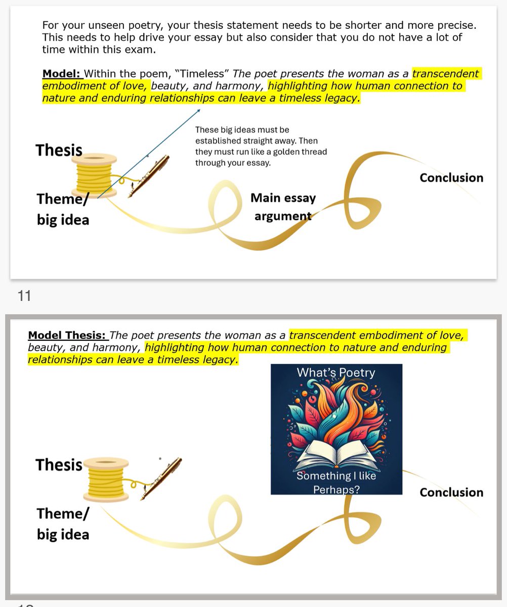 Unseen Poetry lesson for 11/1 🙌
I am looking forward to discussing high level vocabulary, wider universal themes and that golden thread running through their essay; whilst still ensuring the literary analysis is there too! 🙌👍 🪡🧵❤️