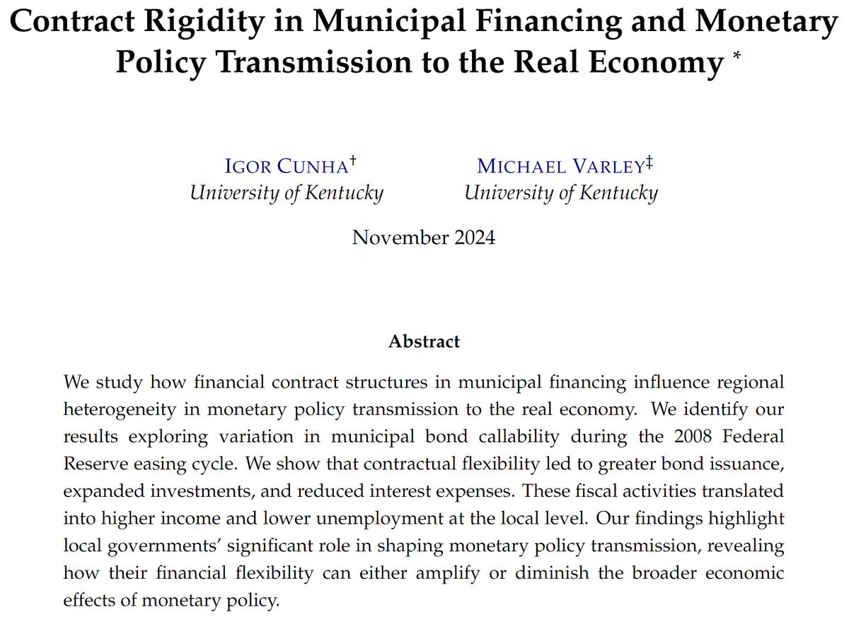 The Virtual Municipal Finance Workshop meets this Wednesday, 3/19, at 11am EDT!

Our presentations will be by Federico Mainardi (UChicago) and Michael Varley (UKentucky) covering topics in municipal finance and the macroeconomy.

Papers and Zoom link: muni-workshop.com