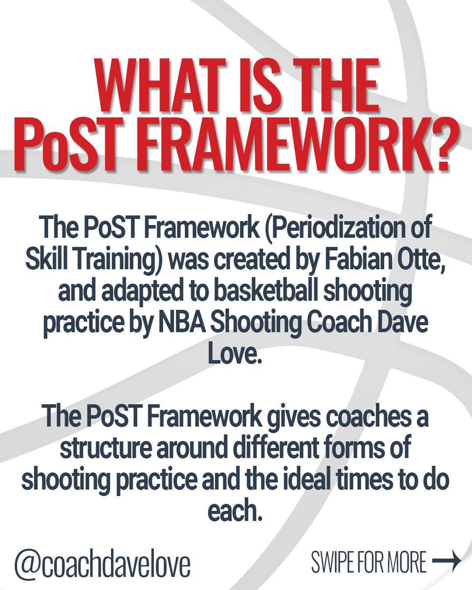 🔴 WHAT IS THE PoST FRAMEWORK?

The Periodization of Skill Training (PoST) Framework was created by <a href="/fab_otte/">Fabi Otte</a> and adapted to basketball by me with Fabian's help.

PoST structures shooting workouts so players train the right way at the right time.

#ShootingCoach #MotorLearning