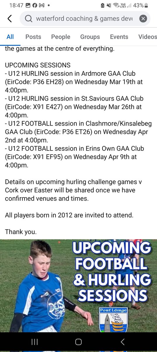 WaterfordGAACG's tweet photo. #EMERGINGDÈISE U-13 (B2012 GROUP) COACHING INITIATIVE CONTINUES TOMORROW AFTERNOON (Wednesday) @ 4pm, Ionad: @ardmoregaa (@west_waterford HURLING), OTHER UPCOMING DATES, VENUES & TIMES included below 👇⚪️🔵🏑🏐
#EmergingDèiseSessions #SkillDevelopment #GamesBased #Communication https://t.co/JfwVGDKJaD