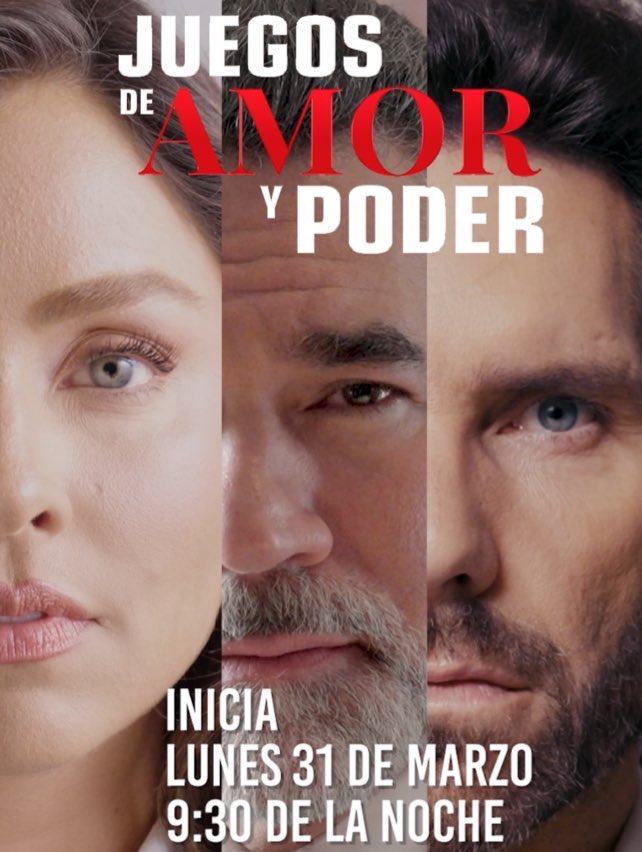rychoOficial's tweet image. Poster oficial de #JuegosDeAmorYPoder en México versión mexicana de la obra chilena #JuegosDePoder la nueva telenovela de Carlos Bardasano INICIO Lunes 31 de Marzo a las 9:30pm por el @Canal_Estrellas @claudia3martin @arapmx @lalosantamarina @juegosamorpode