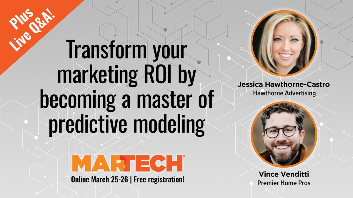 martechismktg's tweet photo. Data-driven marketing starts with the right models. https://t.co/xRTzZF2A6h
#MarTechConf https://t.co/dwrQrZ4CLx