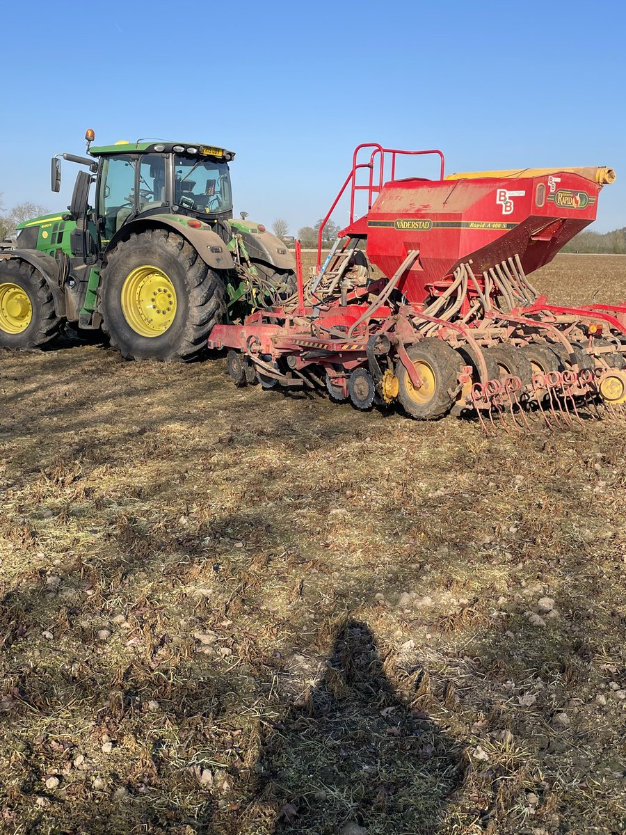 AlastairBaseley's tweet photo. @PremiumCrops @Cefetra @foxall_hannah @SoilPointEarth @vaderstad @JohnDeere @FarolLtd @THinchley made a start on drilling canary seed today and incorporated a trial plot for @TomJOates using soilpoint booster. Time will tell https://t.co/0F50Obz5zg