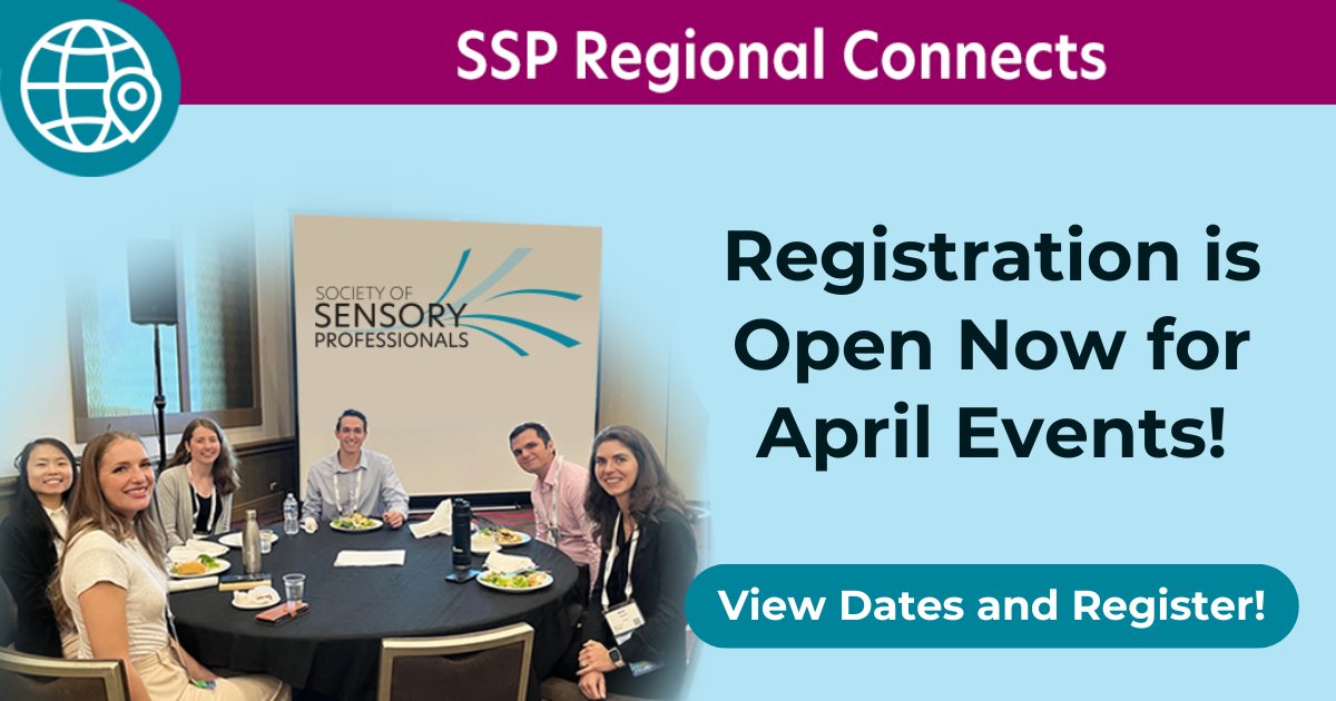#SSPRegionalConnects are back! Registration is now open for our list of April events. Don't miss out on this chance to network, learn, and innovate in the sensory science community. 

Registration closes on April 2: bit.ly/4kZYc7O 

#SensoryScience #Networking