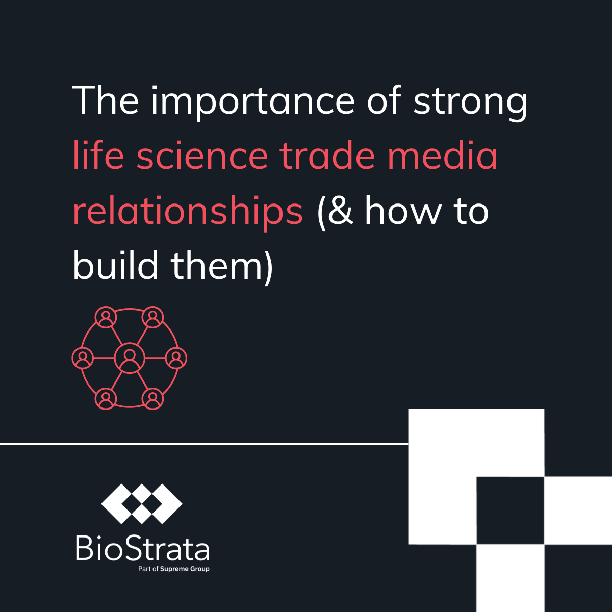 Biostrata's tweet photo. Strong trade media relationships are essential for helping you build brand credibility and influence life science industry conversations. 🤝

In our blog, we share practical tips on how to build and maintain them. ➡️ https://t.co/YwY0kkclux 

#LifeSciencePR #LifeScienceMarketing https://t.co/iQGp6BO7QF