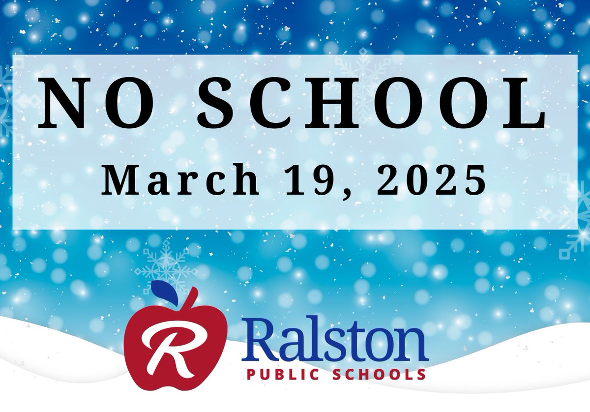 Due to the active blizzard warning issued for tomorrow, RPS has decided there will be NO SCHOOL for Wednesday, March 19th. Lil’ and Tiny Rams and the District Administration Office will also be CLOSED tomorrow. NO Activities or Practices will be held tomorrow.  Stay safe.