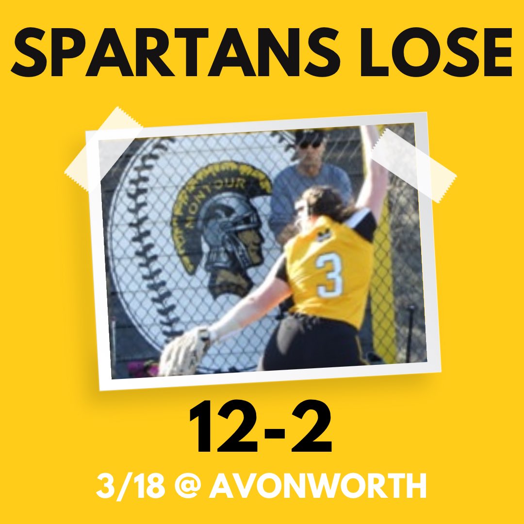 Montour High School Softball (@montoursoftball) on Twitter photo Spartans first road match ends in a loss, 12-2 against Avonworth. <a href="/hailey_staub/">Hailey Staub</a> (2 runs) & E. McClean both went 2-3 and 4 other Spartans went 1-2 (Moser, <a href="/shaniac1910/">Shania Cope</a> J. Schrenker & H. Herbst). <a href="/CayleeMoser1/">Caylee Moser</a> went 2.2 IP giving up just 6 hits. Next game is on Friday @ Beaver. 🥎 Spartans first road match ends in a loss, 12-2 against Avonworth. <a href="/hailey_staub/">Hailey Staub</a> (2 runs) & E. McClean both went 2-3 and 4 other Spartans went 1-2 (Moser, <a href="/shaniac1910/">Shania Cope</a> J. Schrenker & H. Herbst). <a href="/CayleeMoser1/">Caylee Moser</a> went 2.2 IP giving up just 6 hits. Next game is on Friday @ Beaver. 🥎