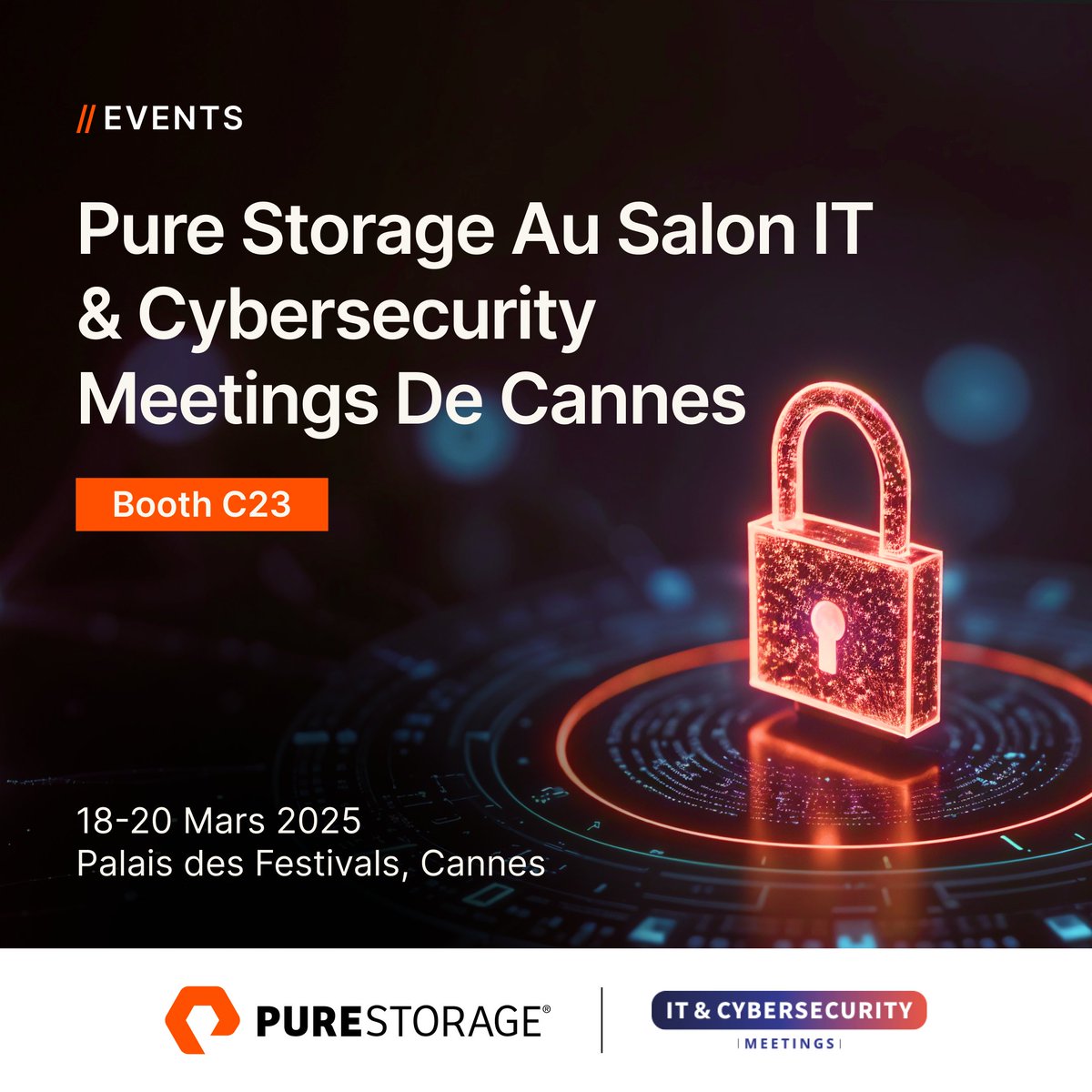 Venez découvrir nos dernières innovations en stockage, cybersécurité &amp; résilience des données les 18-20 mars au Palais des Festivals de Cannes, stand C23. 
On vous attend nombreux pour préparer l'avenir de vos infrastructures IT!

#Cybersecurity #CyberResilience #ITSolutions