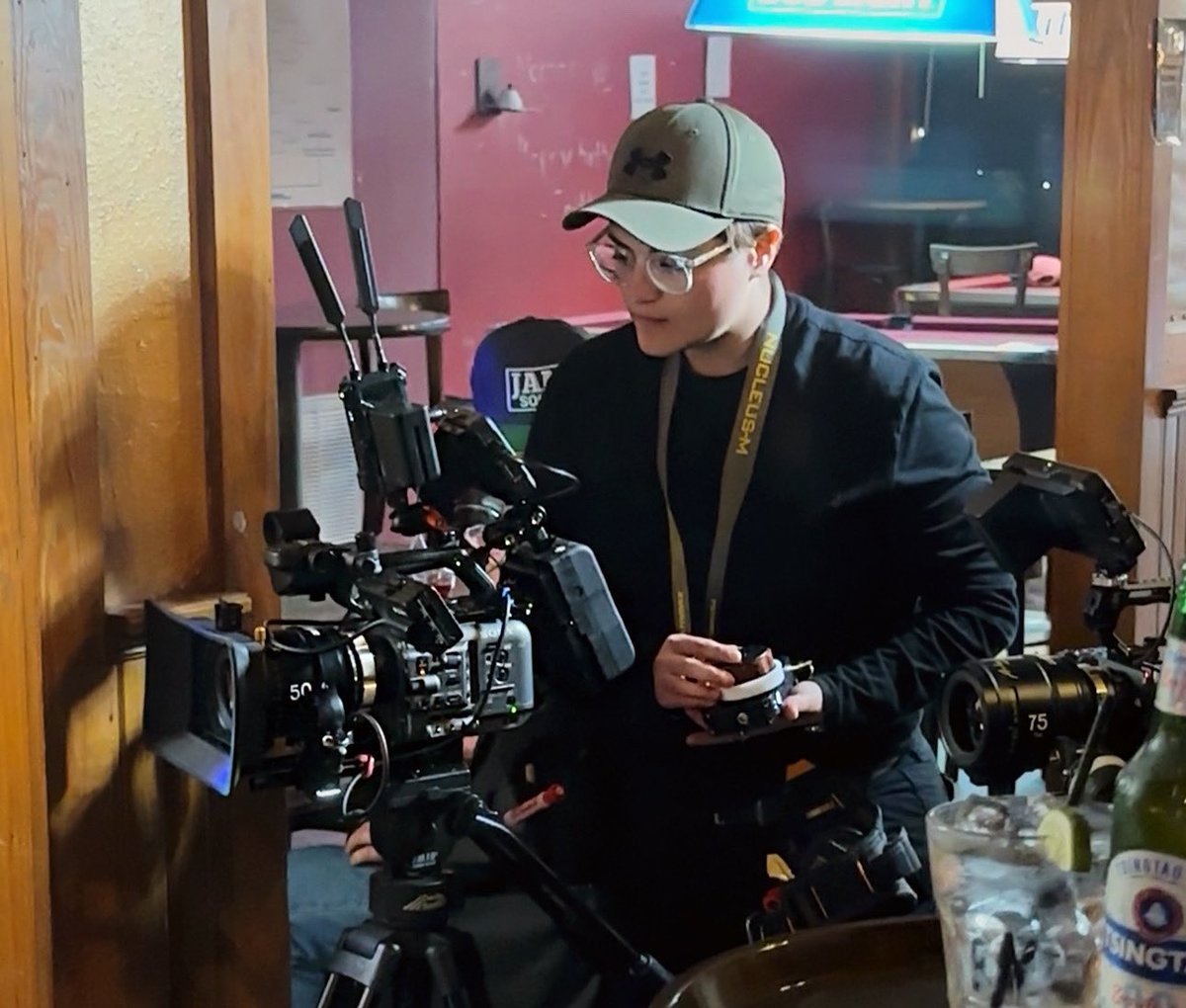 AnnaPRobles's tweet photo. Me, my camera, and a whole pot of coffee!

#bts #onset #sony https://t.co/eF0d8qgIjz