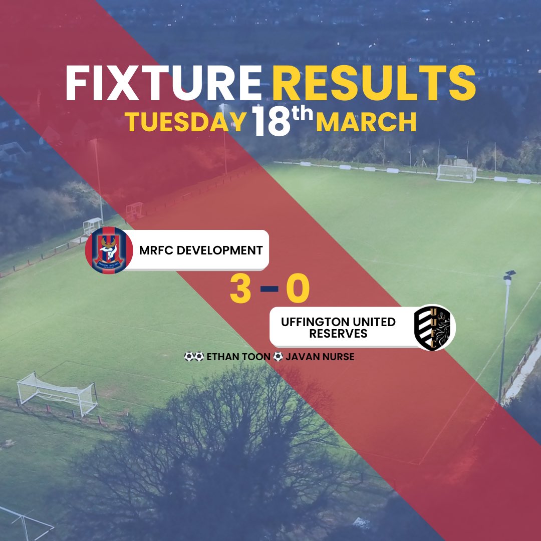 🔴 Fixture Results - Tuesday 18th March 🔵

A win for the devs under the lights tonight - what a result! 

Development Team ⚽️
🆚 Uffington United Reserves, Home
📊 Won 3 - 0
⚽️ Ethan Toon x2 &amp; Javan Nurse

#moretonrangers #uptherangers #moretonrangersfc #witneyanddistrict