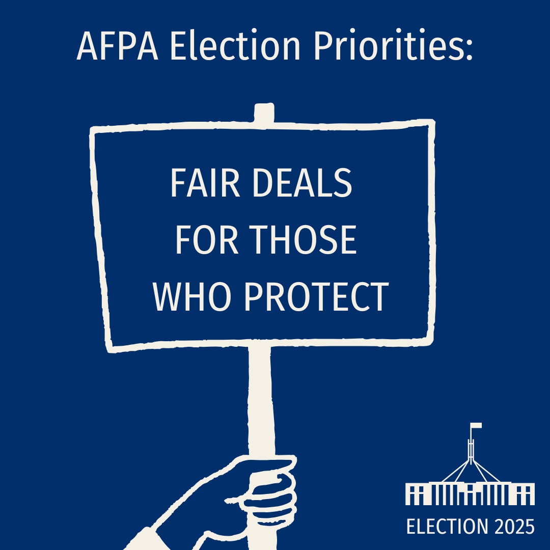 AFPAssociation's tweet photo. AFP members deserve bargaining policies that recognise their unique role, not generic public service rules.
Fair bargaining means a stronger AFP for all Australians.
#AFPA #FederalElection #SupportingMembers https://t.co/WOi67V4UfZ