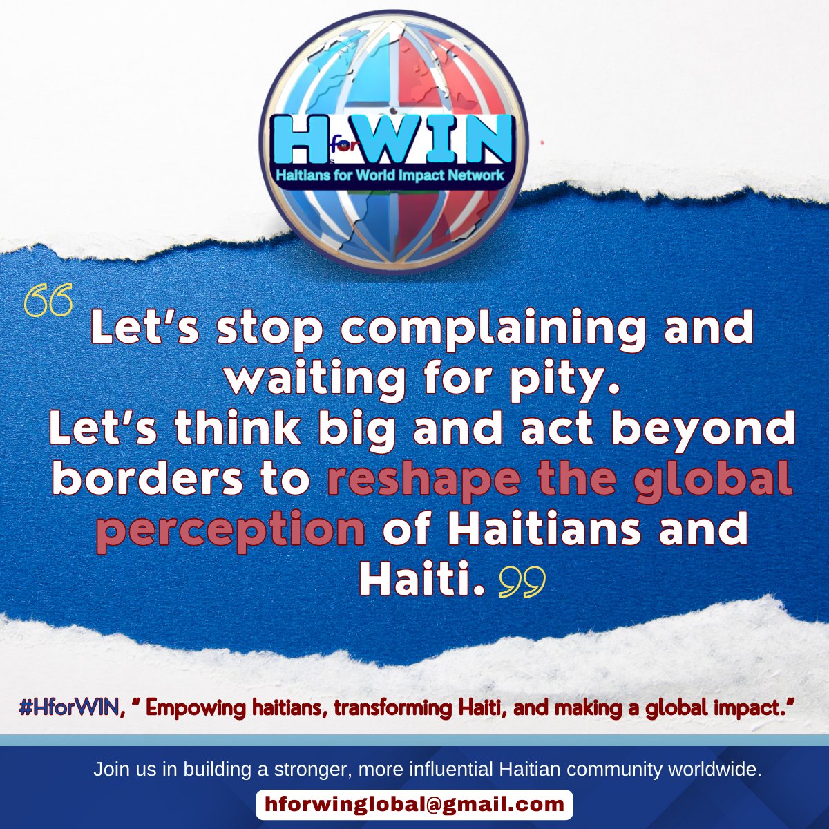 Hforwinglobal's tweet photo. Haitians for World Impact Network (HforWIN) is a global movement empowering Haitians to think beyond borders and create lasting impact. Join us in building a stronger, more influential Haitian community worldwide. 🌍✨#Haiti #HaitiansForImpact #HforWIN #GlobalHaitians #Leadership https://t.co/cJizJ7vcnF