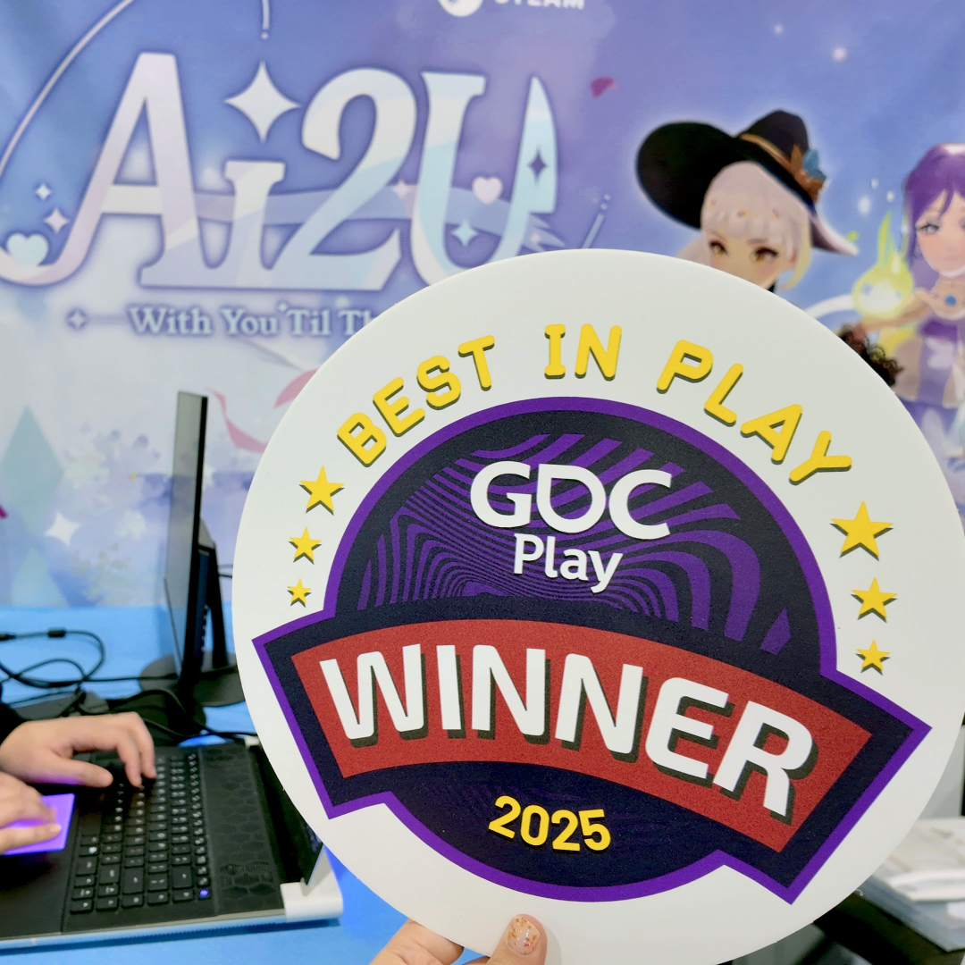 AI2U: With You 'Til The End 💖 (@ai2u_game) on Twitter photo We couldn't wait to show off our <a href="/Official_GDC/">Game Developers Conference</a> #BestInPlay award! It's almost as beautiful as our NPCs 💖🔪
Meet the devs at GDC Play Expo booth P3106 to play our now-award-winning game — AI2U: With You 'Til The End!
#indiegamedev #indiegame #gamedev #indiedev #GDC25 #GDC2025 We couldn't wait to show off our <a href="/Official_GDC/">Game Developers Conference</a> #BestInPlay award! It's almost as beautiful as our NPCs 💖🔪
Meet the devs at GDC Play Expo booth P3106 to play our now-award-winning game — AI2U: With You 'Til The End!
#indiegamedev #indiegame #gamedev #indiedev #GDC25 #GDC2025