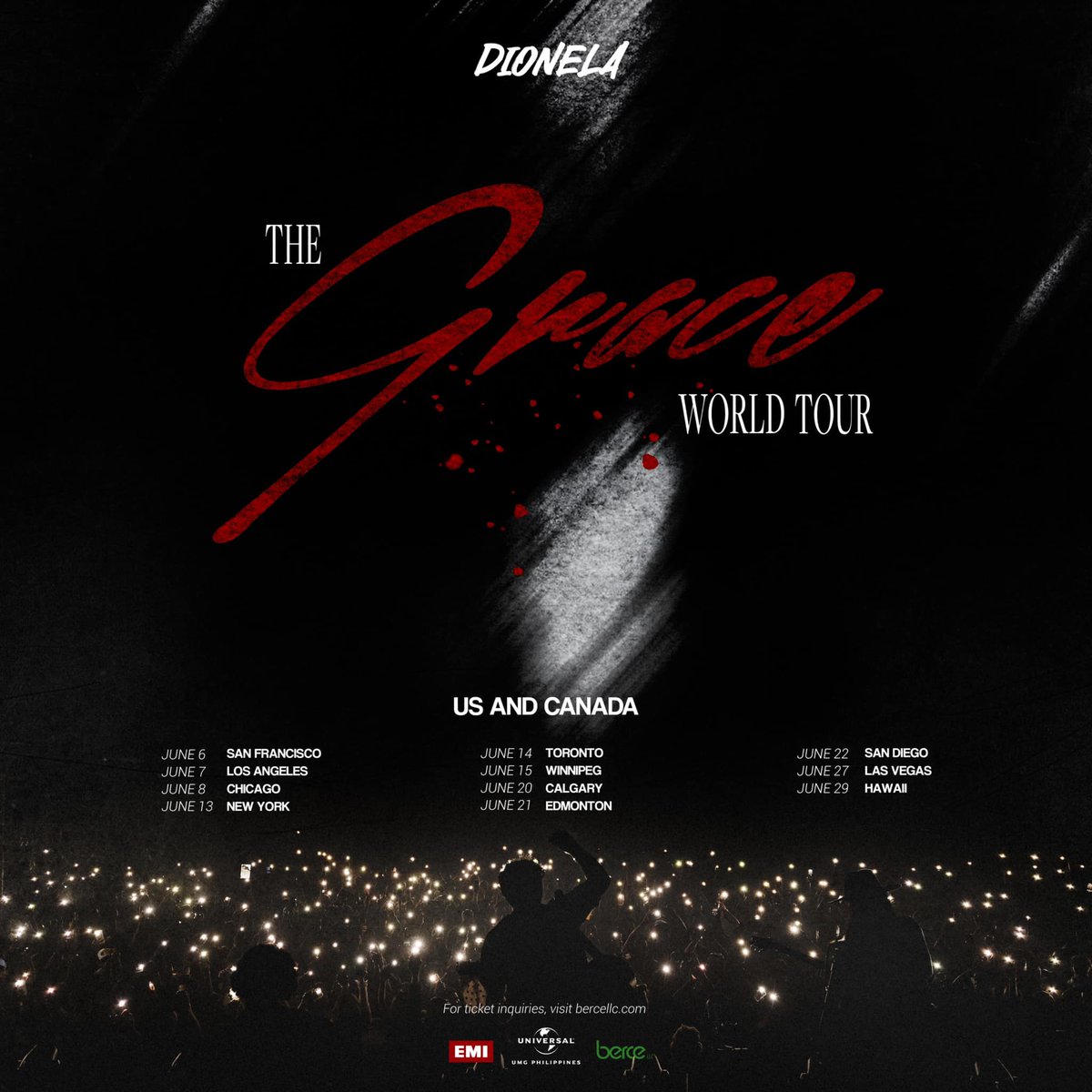 US AND CANADA HERE WE GO! 🇺🇸🇨🇦
#Dionela #DionelaWorldTour #TheGraceTour #berce