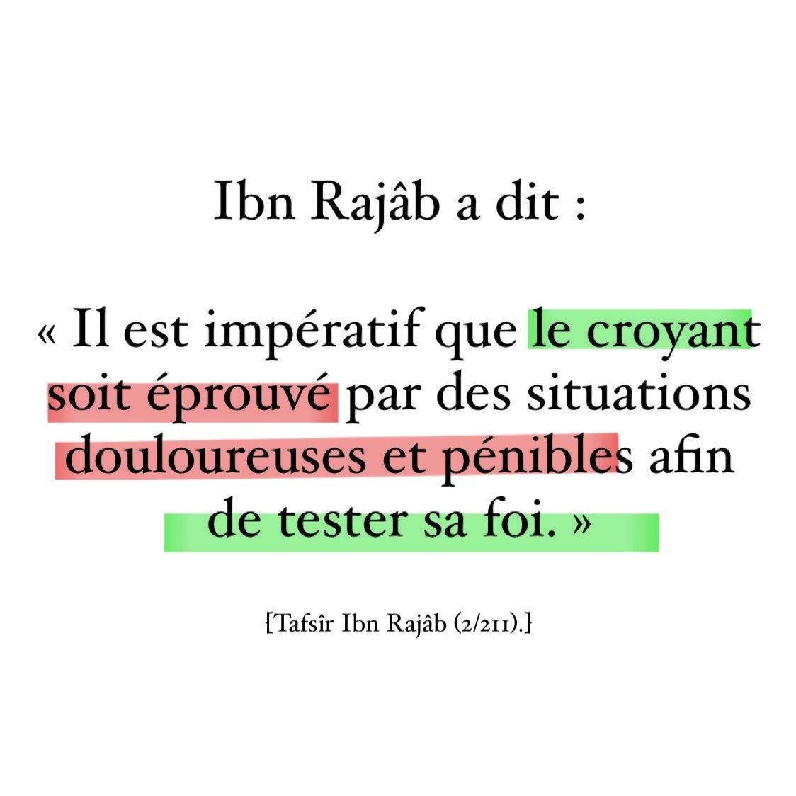 À méditer.......