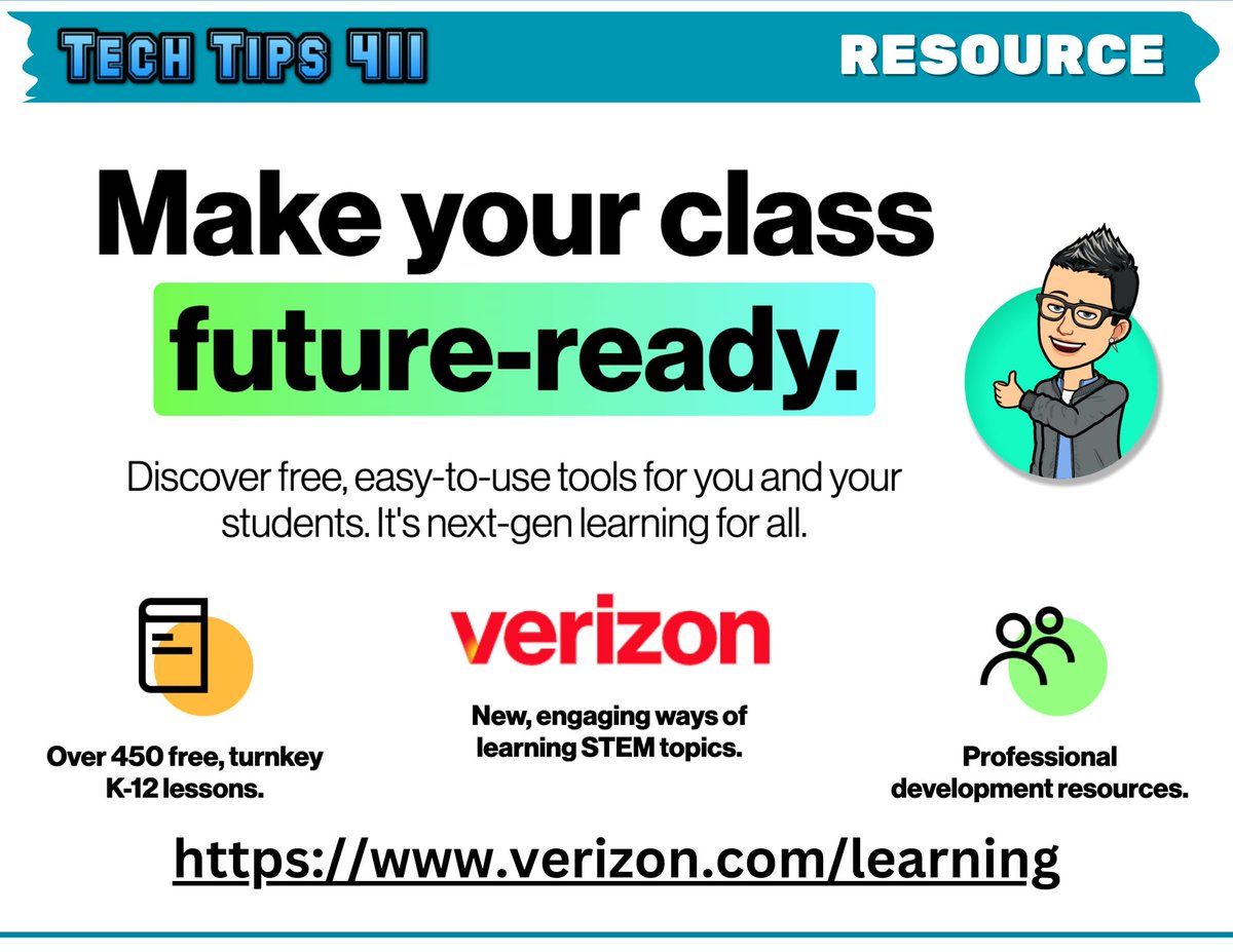 Check out this week's #TechTips411 with #edtech apps, tips, tools, and resources.
techtips411.com/tips/tech-tips…   
💜  <a href="/mergeedu/">#MergeEDU</a> blog &amp; video
🌄  <a href="/TRIPPVR/">TRIPP Wellness</a> - Jen's Face
📚  <a href="/BookCreatorApp/">Book Creator Team</a> - new feature
🔴 @verizon learning resources