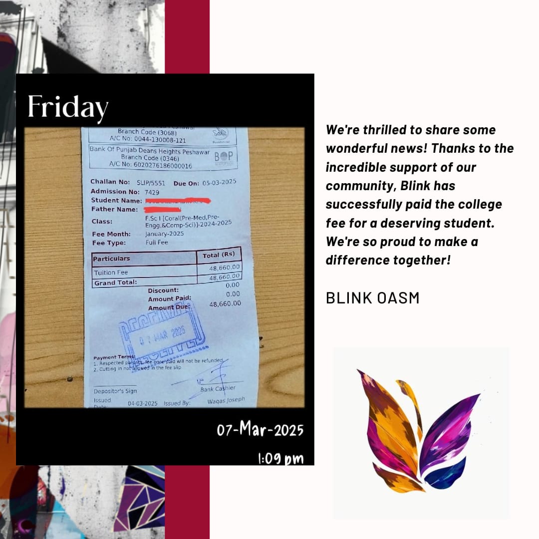 Gm ☀️ 
A huge thanks to our incredible community!

 Because of ur generosity, Blink has successfully paid the college fees for a student in need

We're deeply grateful for ur support in making this life-changing opportunity possible

#BlinkforEducation
Together we grow 🦋🩵🩷🧡🦋