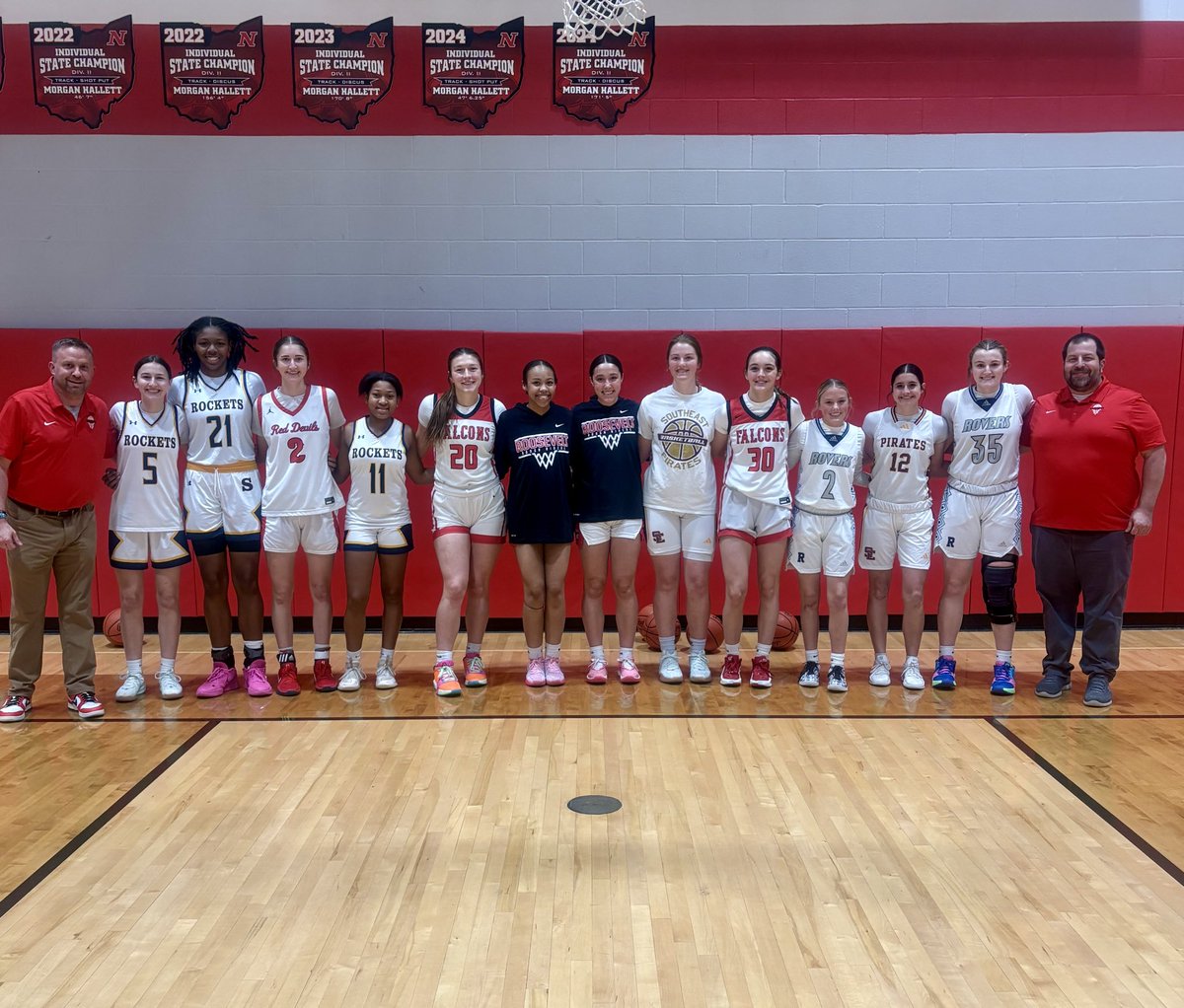 RoughRidersKENT's tweet photo. Congrats to Seniors Danica Banks and Julia Nash for representing TRHS in the WTCBCA Senior All-Star Game on Monday at Norton High School! Alongside Coach Foreman, our Lady Riders helped lead the East team to a 68-62 victory over the West. A fantastic way to cap off the season! https://t.co/kHMP8SVhtv