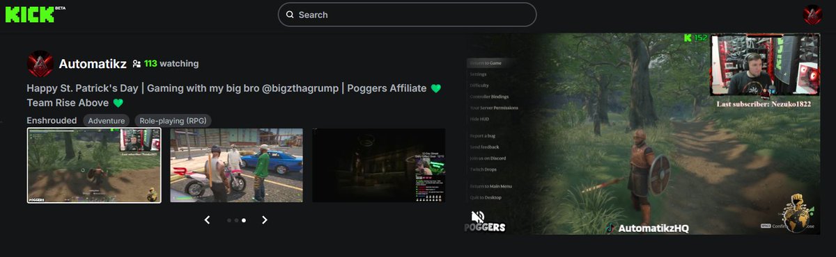 AutomatikzHQ's tweet photo. Want to give a big shoutout to @kick @KickCommunity the entire #KickTeam and #TeamRiseAbove for showing love yesterday! We hit front page while gaming with @bigzthagrump LFG!
@StakeEddie
@BijanTehrani
@Trainwreckstv
@PaulieKick
@Svntvmvriv
Appreciate all of you! ๐๐ https://t.co/oyvXP1f2AV