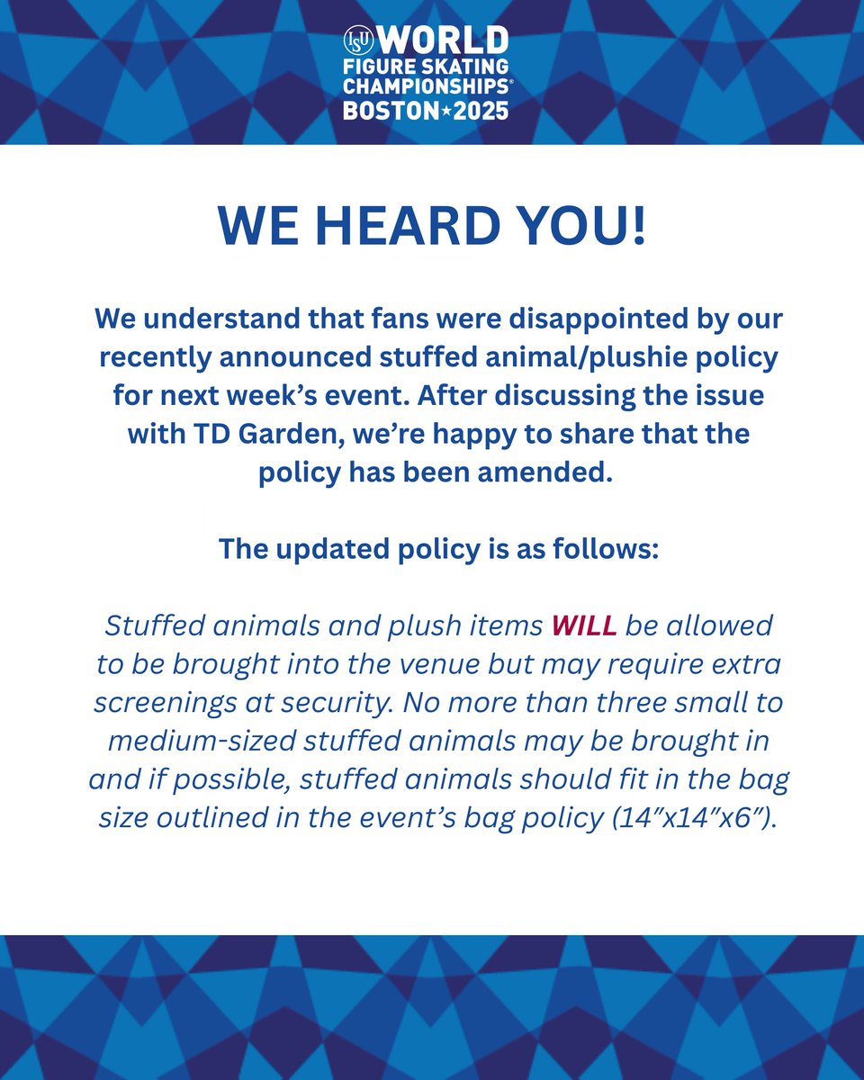 We Heard You! More Information can be found here: isuworlds2025.com/faq/