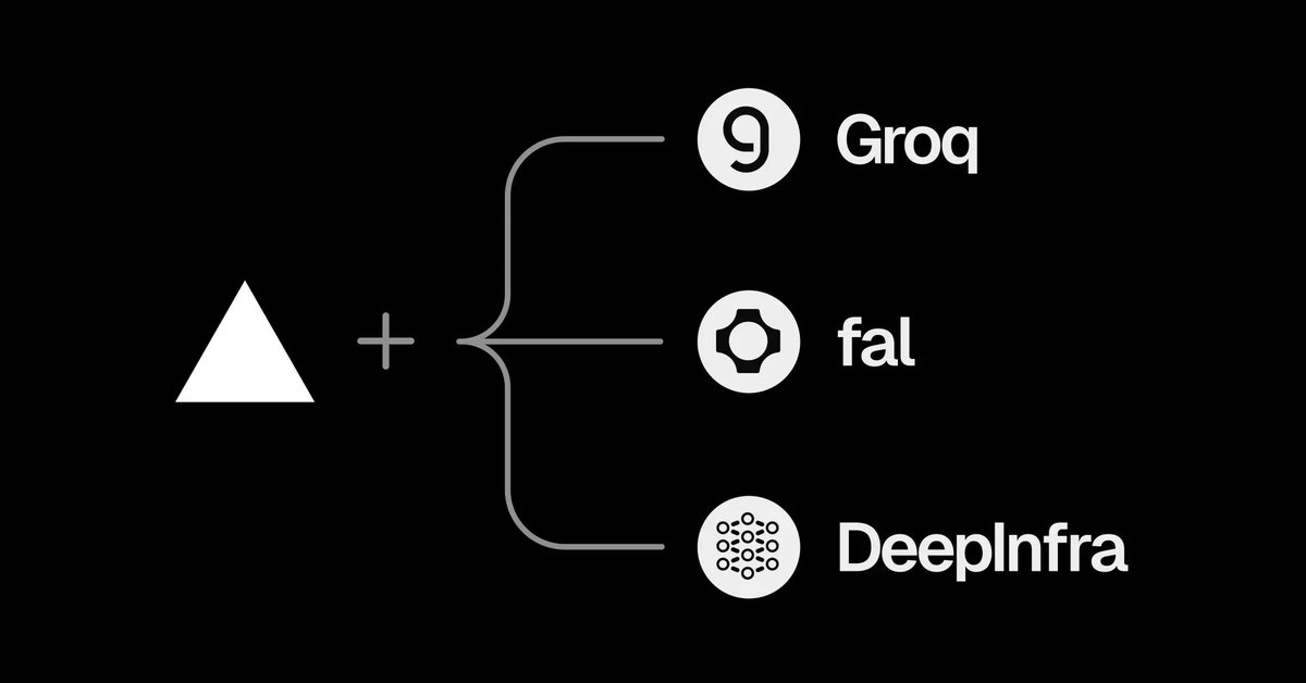 You can now ship apps to <a href="/vercel/">Vercel</a> with models from @groqinc, <a href="/fal_ai_data/">fal</a>, and @deepinfra — one-click, zero-signup, free-tier-enabled. 

When the `window​.ai` Chrome experiment shipped, we thought: why can’t using AI be as seamless as calling any other JS built-in in your app?