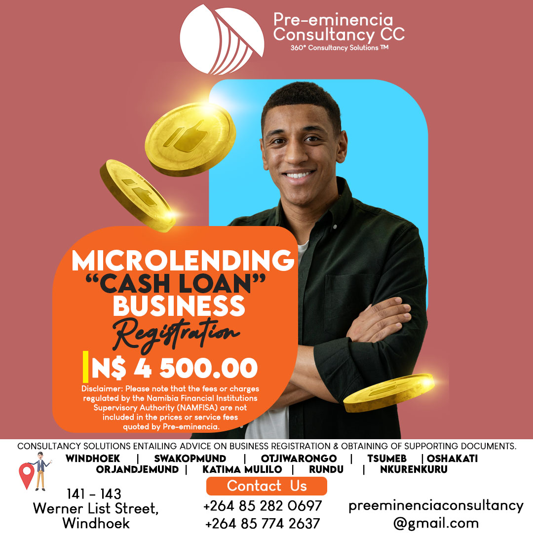 Pre_eminencia's tweet image. Looking for a consultant to assist with your cash loan business registration ? Get in touch with our office today on 085 774 2637 or 058 282 0697

•

•

•

#PreeminenciaConsultancy #360Solutions

#CashloanRegistration#Microlending