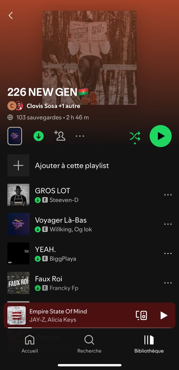 WendYaamm's tweet photo. Les sons "Gros lot", "Un coup" de #Steeven_D, "Yeah" de #BiggPlaya, "Voyager là-bas" de #Willking & #OG_Lok, et "Faux roi" de #Francky_FP font leur entrée dans nos playlists.
#Fasomusic #fasoRap
https://t.co/ZN02Nh5T5C
https://t.co/L9zrRsdkz9 https://t.co/EVrDBkoWiR