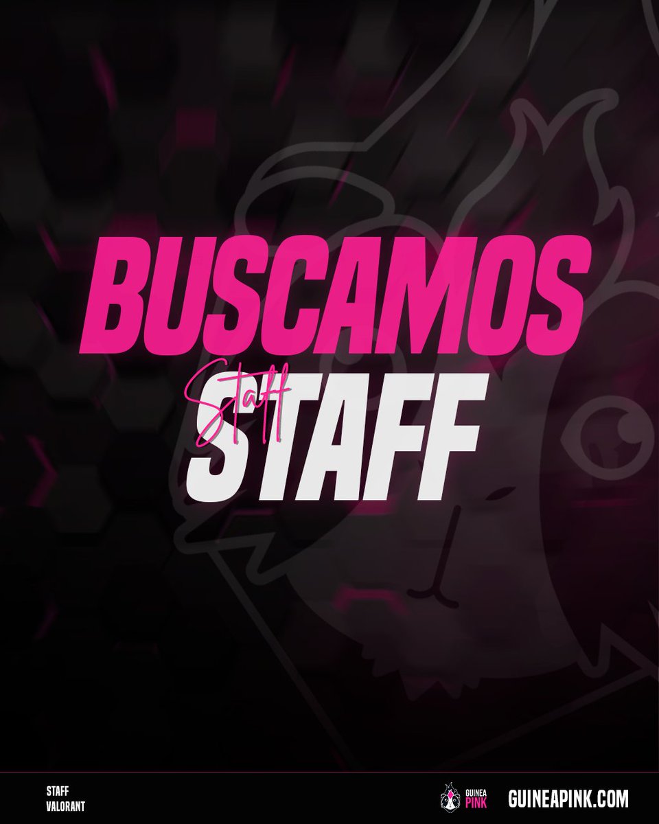 Guinea Pink 🏳️🌈 (@guineapinkclub) on Twitter photo ✨BÚSQUEDA✨
Se busca STAFF para nuestro próximo desafío en el torneo open de la VCT Game Changers🔥🔥🔥
Si te apasiona el Valorant, quieres formar parte de nuestra Asociación y mucho que aportar, ¡te esperamos!⬇️🤝🙌
docs.google.com/forms/d/e/1FAI…
#BEPROUD🏳️🌈💜 ✨BÚSQUEDA✨
Se busca STAFF para nuestro próximo desafío en el torneo open de la VCT Game Changers🔥🔥🔥
Si te apasiona el Valorant, quieres formar parte de nuestra Asociación y mucho que aportar, ¡te esperamos!⬇️🤝🙌
docs.google.com/forms/d/e/1FAI…
#BEPROUD🏳️🌈💜