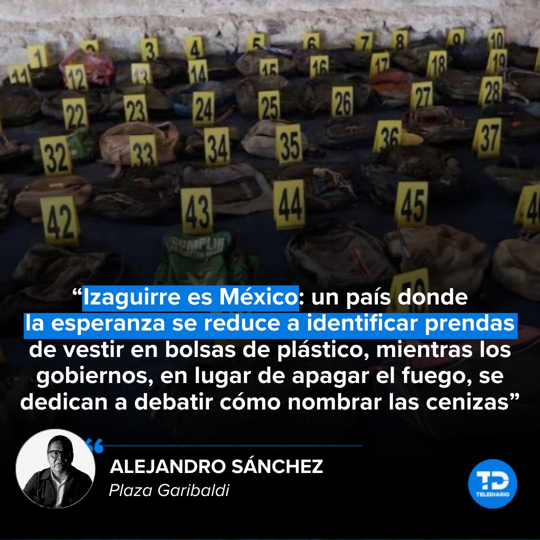#PlazaGaribaldi 🗣️ | “Las desapariciones no son cifras: son un mapa de impunidad. Y cada vez que un funcionario corrige “no son hornos”, se delata. Ni los informes forenses ni los titulares efímeros devolverán a los desaparecidos”

✒️ Lee a <a href="/AlexSanchezMx/">Alejandro Sánchez</a>: bit.ly/4ikfNpy