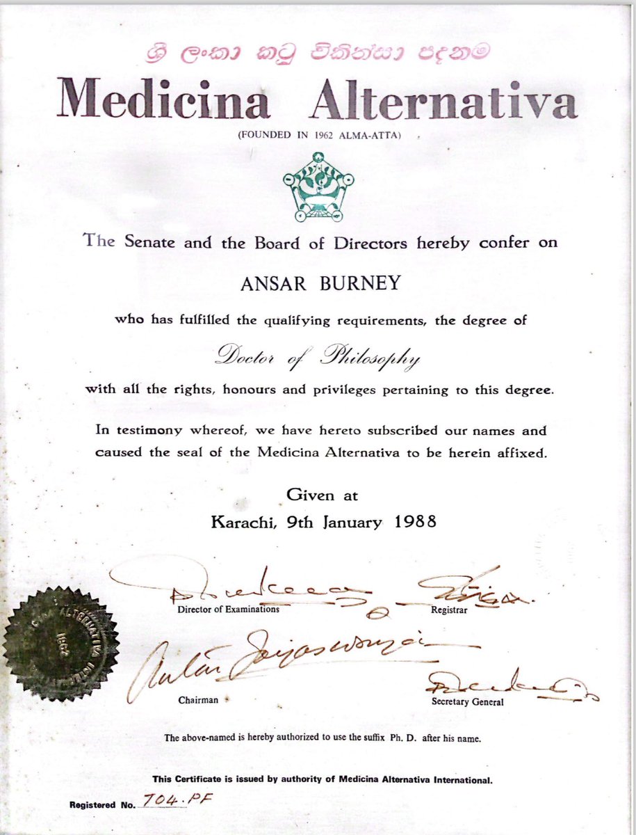 Dr Ansar Burney, Advocate (@ansarburney) on Twitter photo 