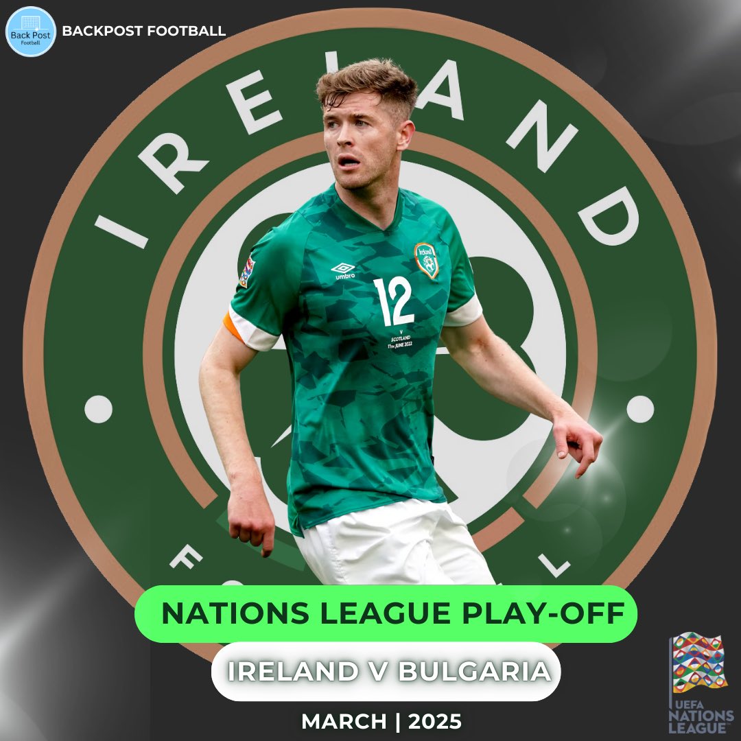 BPostFootball's tweet image. Big week ahead for the Boys in Green☘️
Here’s hoping for a great start to 2025🤞🏼

Thursday 20th March- Bulgaria v Ireland (7.45)
Sunday 23rd March- Ireland v Bulgaria (7.45)

#Ireland #COYBIG