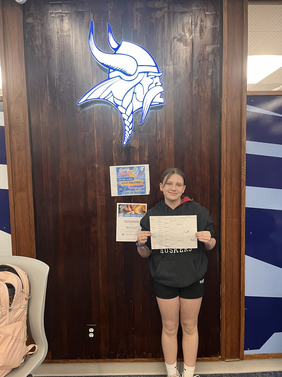 2nd Period Ping Pong Championships! Congratulations to our champion Avery Christie! 🏓🏆

#lakeviewvikes