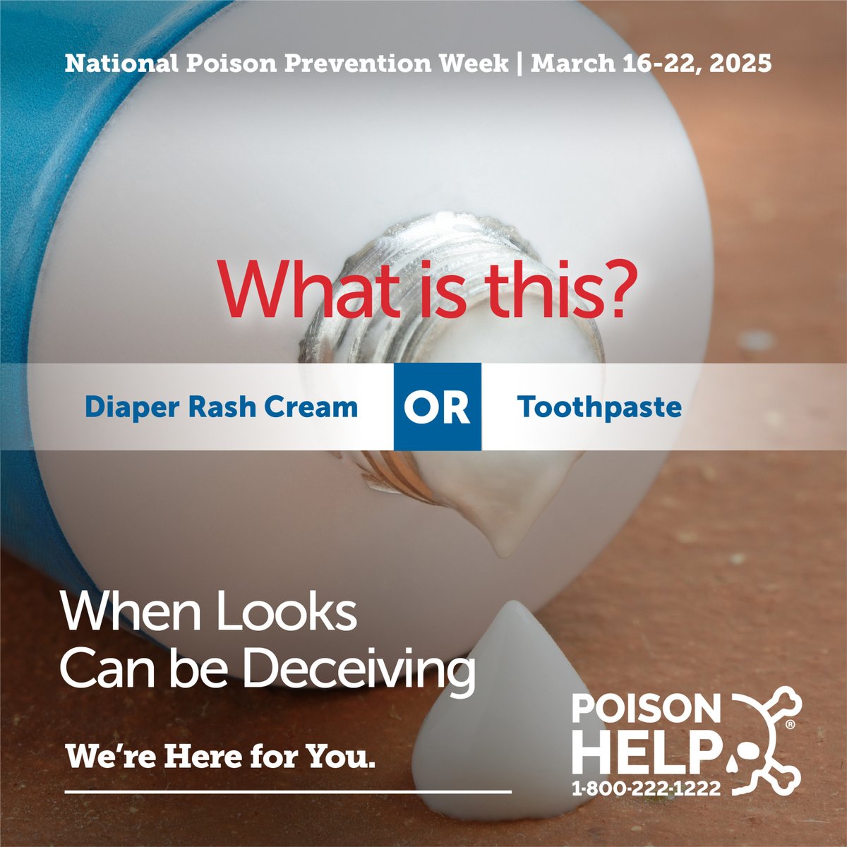 PoisonCenters's tweet photo. Can you spot the difference?

It’s easy to mix up products when the packaging, color, texture, or containers are similar. A simple mix-up can lead to an accidental poisoning. 

If anyone uses the wrong product, call the Poison Help line at 1-800-222-1222. 

#NPPW25 https://t.co/f5eLZVczI7