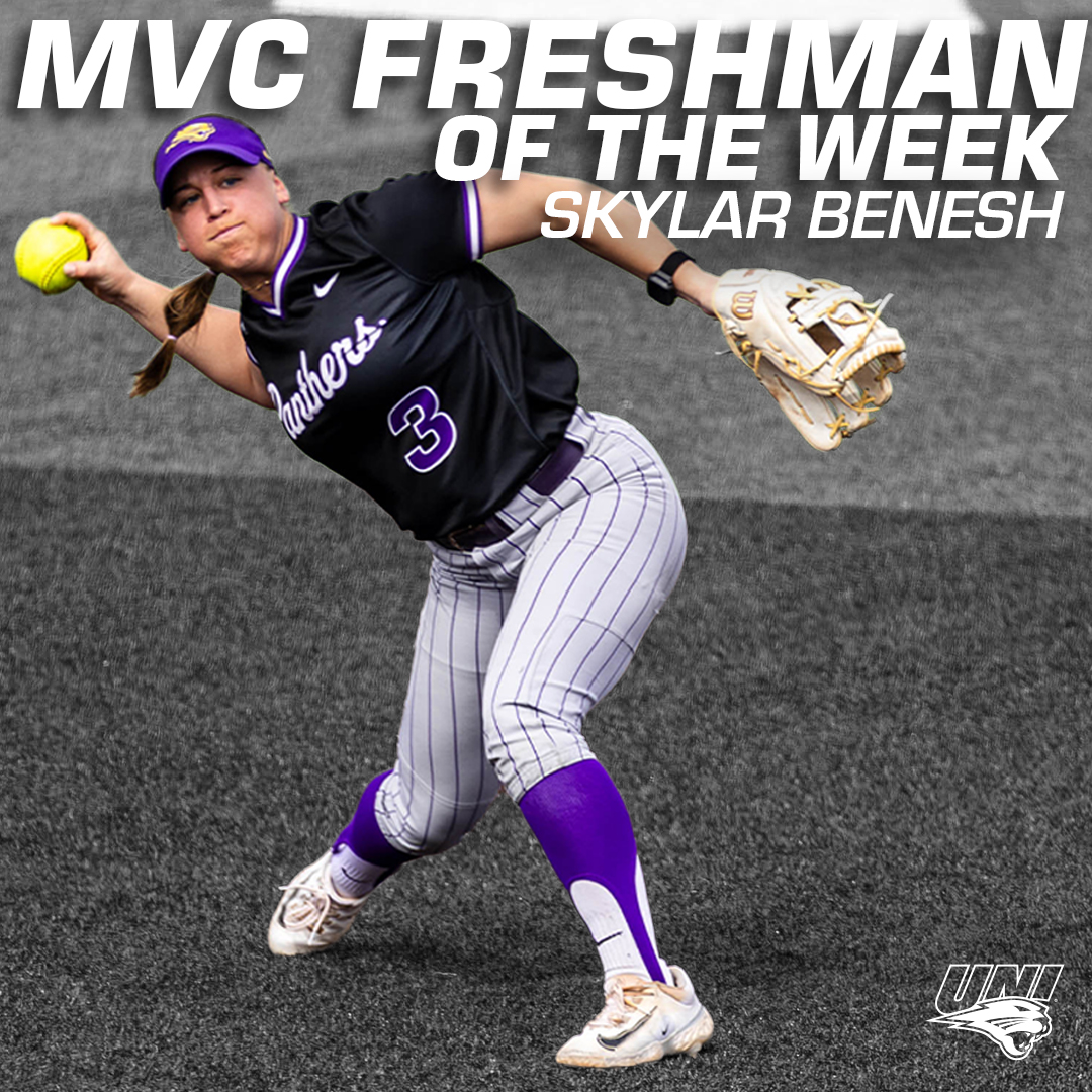 Standing out in the first week of conference action! 🥎 

Skylar Benesh is your MVC FRESHMAN OF THE WEEK!!! 🏆 

📰 bit.ly/3FFAlu3

#EverLoyal #1UNI