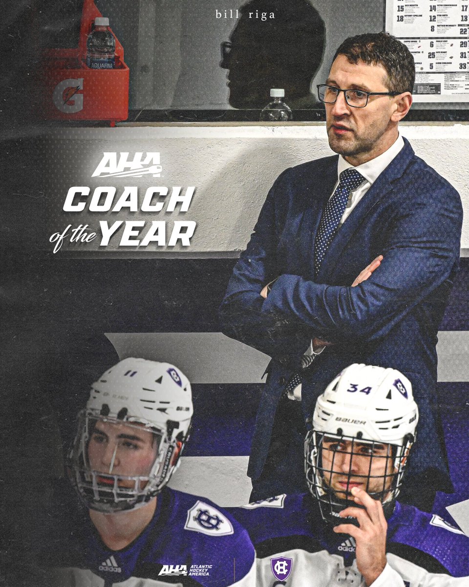 Holy Cross' Bill Riga is your 2024-25 AHA Men's Coach of the Year! 🏒