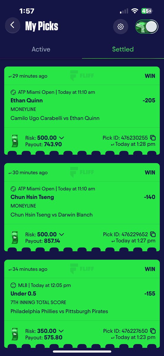 Dee_rose901's tweet image. Just turned $500 into $5,000 off Fliff LIVE Betting 😮‍💨😈🔥✅

Up $4,500 to start the day 🤝

50% OFF VIP: dubclub.win/r/p/pri-5y2sy/…