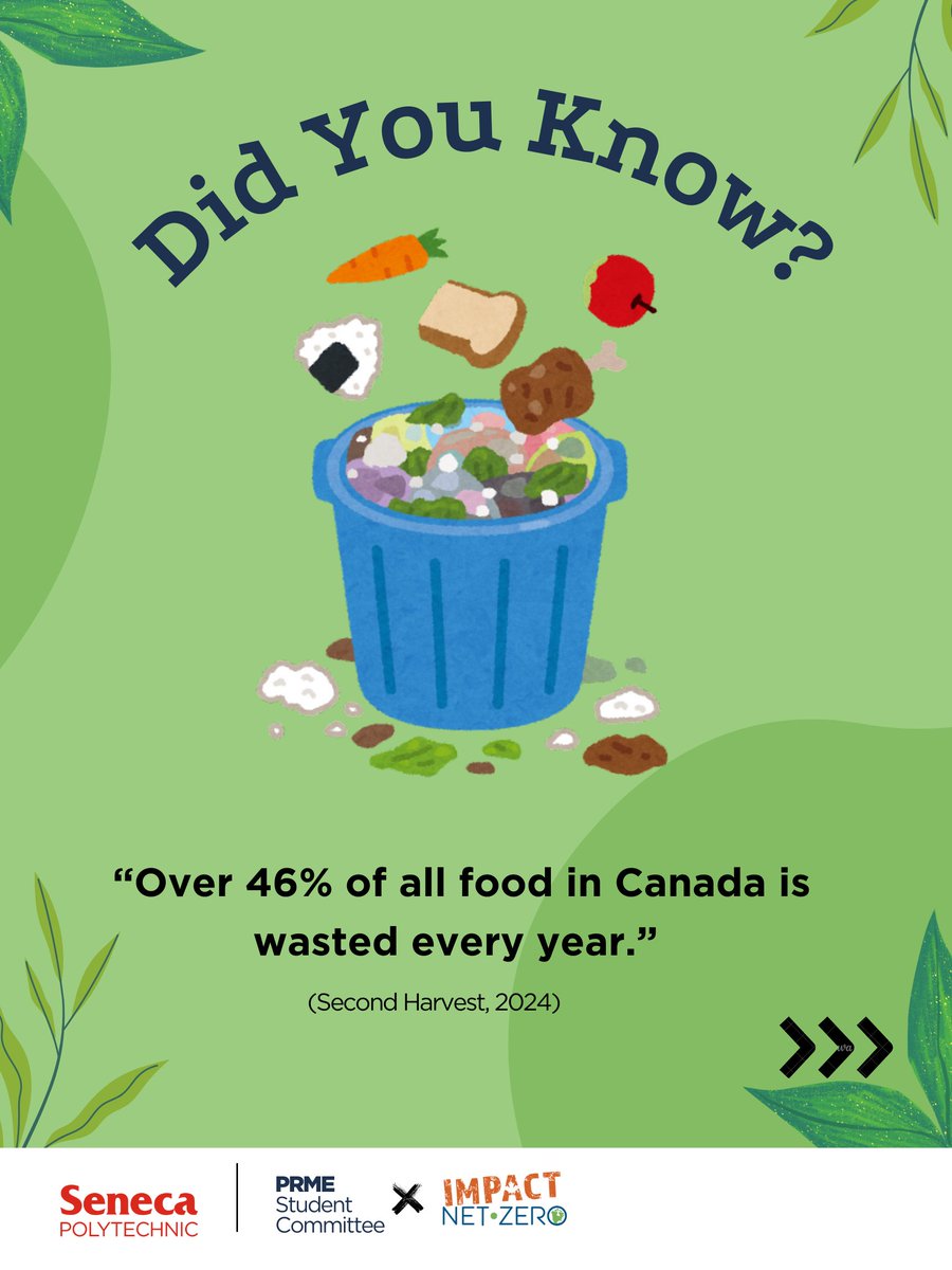 SenecaBusiness's tweet image. What if we told you that nearly half of all food in Canada goes to waste?
Learn what is being done and what you can do, to make a difference while saving money! 💡🌎💰
📅 Save the Date: Tuesday, March 25
For more information, please register here:
shorturl.at/8soag