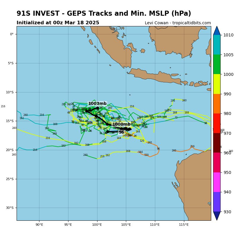 TrevorTropicsWX's tweet photo. #Invest91S now has an HIGH chance of developing as a tropical system

This system could develop within the next 24 hours as a Tropical Disturbance or a Tropical Low and needs to be watched closely!

#wxtwitter #wxX #Tropicswx #Tropicalwx #Cyclone #91S #CycloneKanto #Kanto https://t.co/5gTxsE8BjG