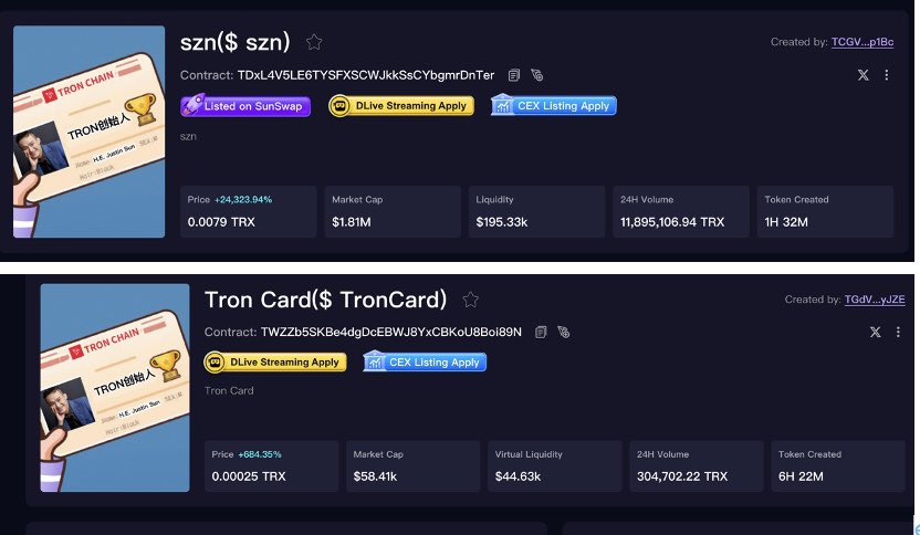 Wei_meatball_'s tweet photo. 買了點Tron card

TWZZb5SKBe4dgDcEBWJ8YxCBKoU8Boi89N

創建時間比龍一Szn還要早

龍一現在3.3M
這OG才60k https://t.co/k1HHWmnLgR