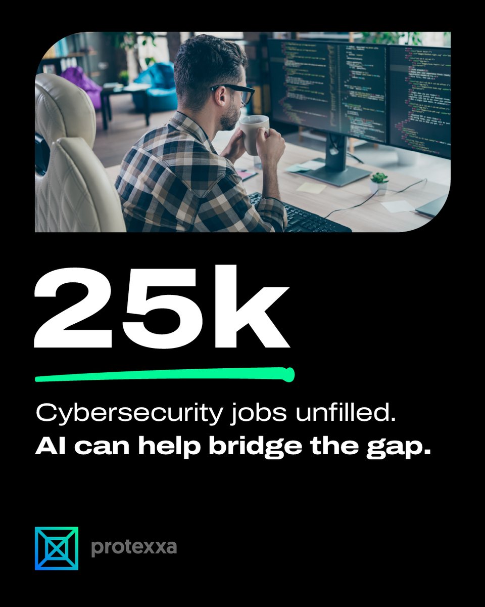 Protexxacyber's tweet image. 🚨 Cybersecurity talent is in crisis—Canada has up to 25,000 unfilled roles.

AI-driven solutions fill the gap and help businesses stay protected.

#CyberSecurity #AIProtection