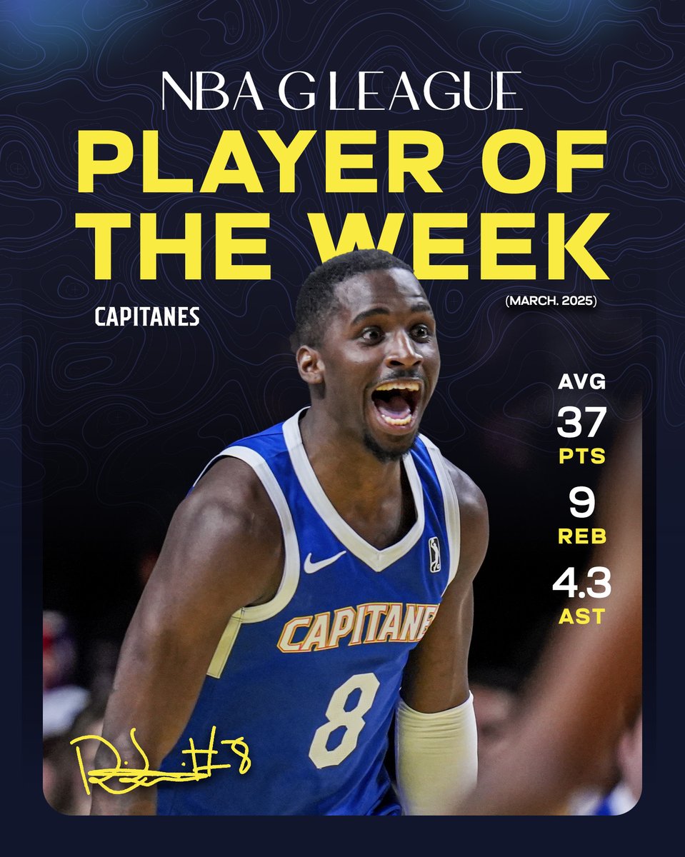 El de RD y Capitanes es diferente 🔥🇩🇴

David Jones, <a href="/nbagleague/">NBA G League</a> Jugador de la Semana🏆

#EstoEsCapitanes